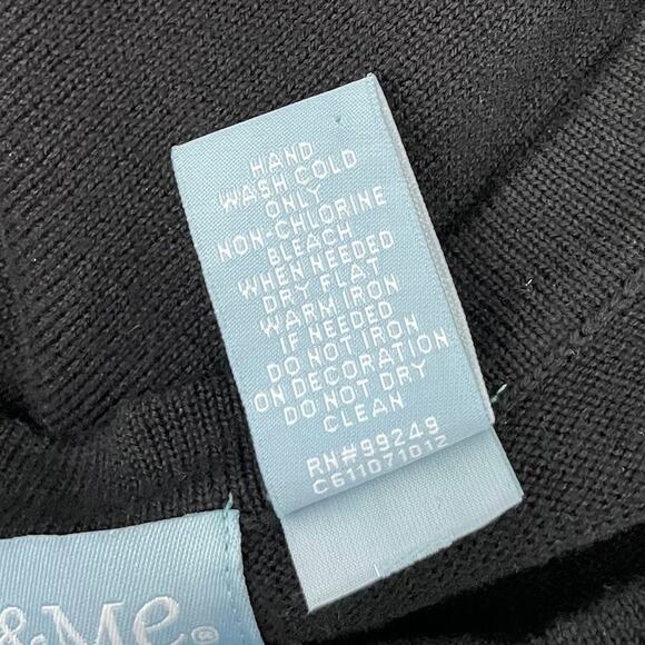 Liz & Me Size 0X Black Embroidered Sequin Red Bird Snowflake Christmas Cardigan - Picture 8 of 10